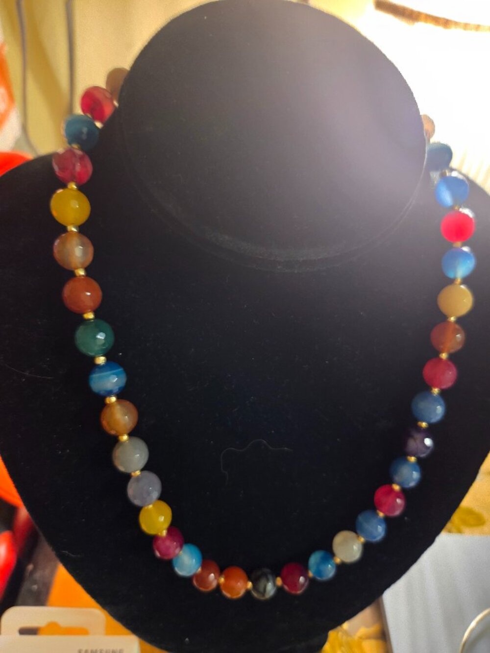 Colorful bead necklace
